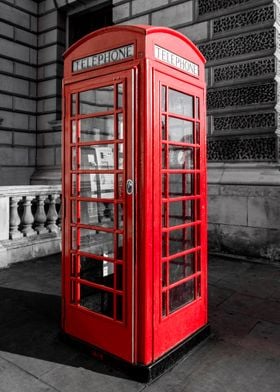 London UK Retro Phone Box 
