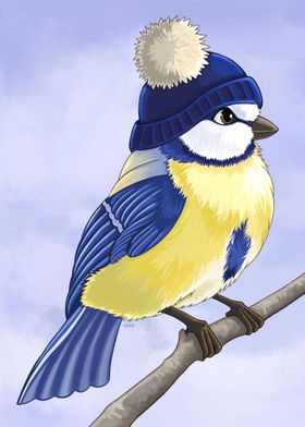 Winter Blue tit