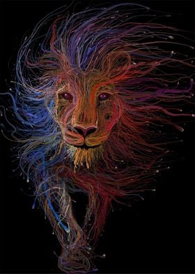 lion colorful