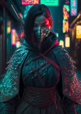 Cyberpunk assassin girl