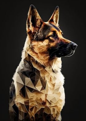 Geometric German Shepherd