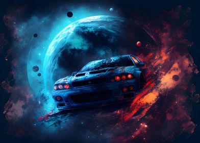 Space Car Skyline