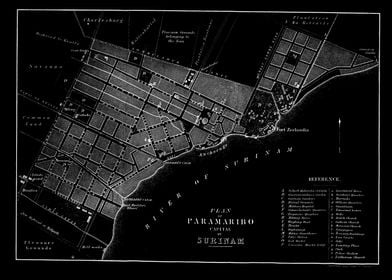 Paramaribo Suriname map