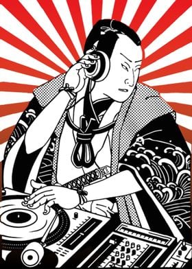 'Samurai DJ' Poster by М Dam | Displate