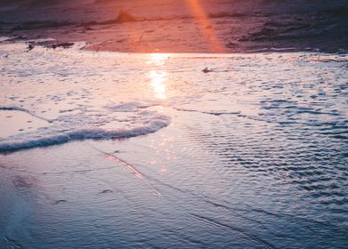 Sunset illuminating sands