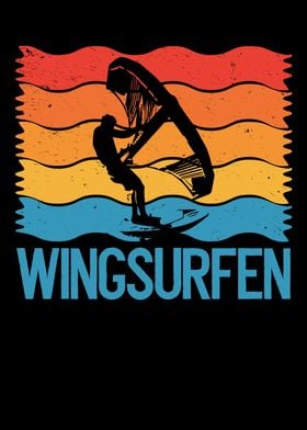 Wingsurfing colorful flag