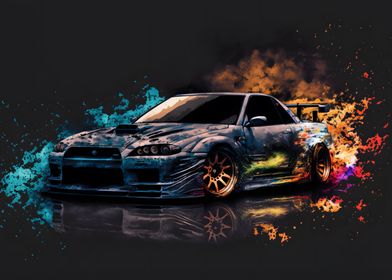 JDM Skyline abstract