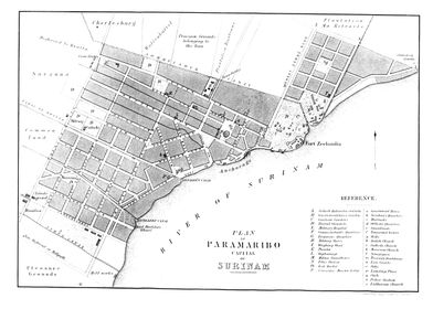 Paramaribo Suriname map