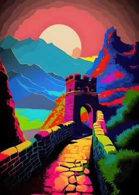 Great Wall of China PopArt