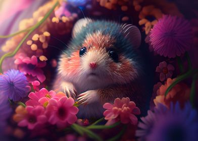 Colorful hamster