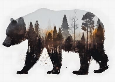 Bear Wild Double Exposure