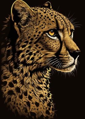 cheetah abstract portrait