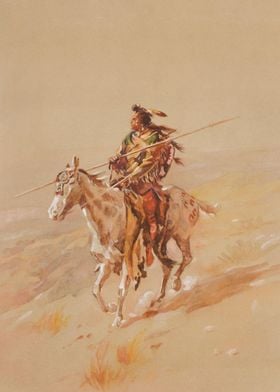 Indian Warrior On Horse