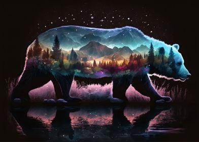 Bear Wild Double Exposure