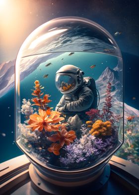 Astronaut the sea