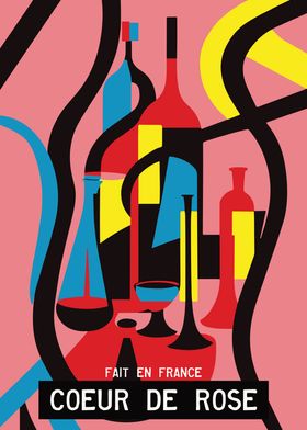 Colorful Wine Poster