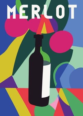 Merlot Wine Poster