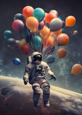A Astronaut Floating in