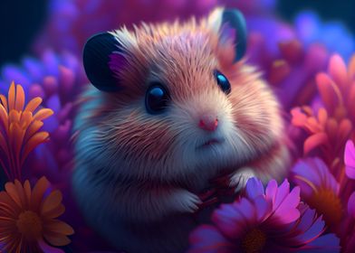 Colorful hamster