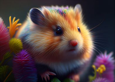 Colorful hamster