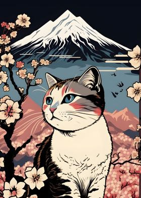 Japanese Cat Mount Fuji