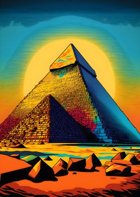 Great Pyramid Giza Pop Art