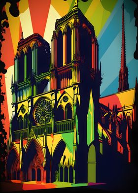 Notre Dame Paris Pop Art