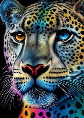 Colorful Cheetah Animals