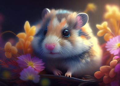 Colorful hamster