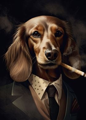 Cream Dachshund Gangster