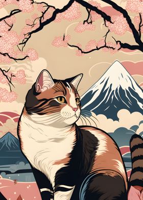 Japanese Cat Mount Fuji