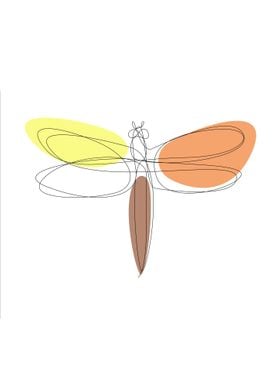 dragonfly line art