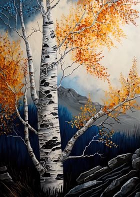 Birch Tree Autumn