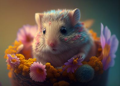 Colorful hamster