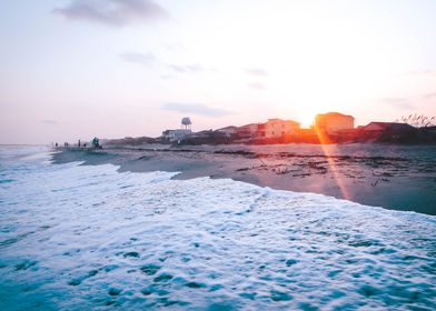 Beautiful beach sunset