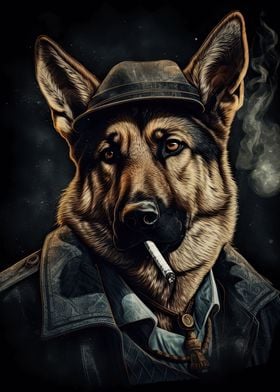 German Shepherd Gangster