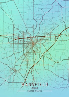 Mansfield USA City Map