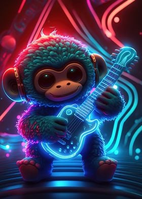  monkey with guitar