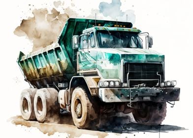 Watercolor truck 