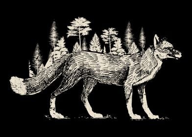 Fox Forest Silhouette