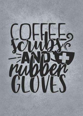 Coffee Scrubs Rubber Glove