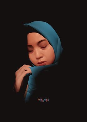 Beautiful woman with hijab