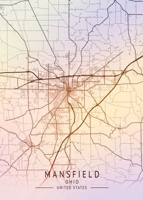 Mansfield USA City Map