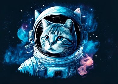 Beautiful cat to space 