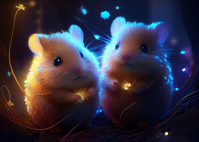 Colorful hamsters