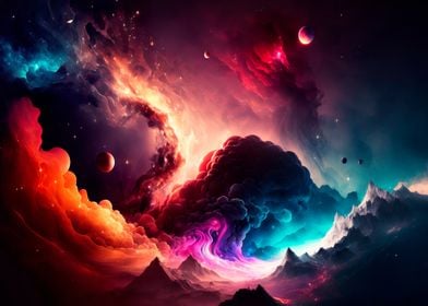 Abstract colorful space