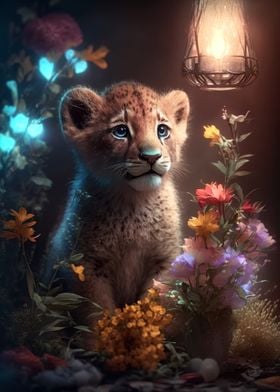 Fantasy Lion Cub Glow