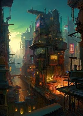 Futuristic cityscape