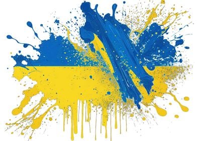 Ukraine Flag Paint 2