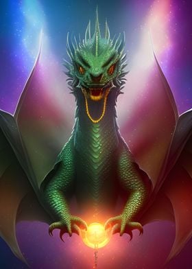 Green Fantasy Dragon